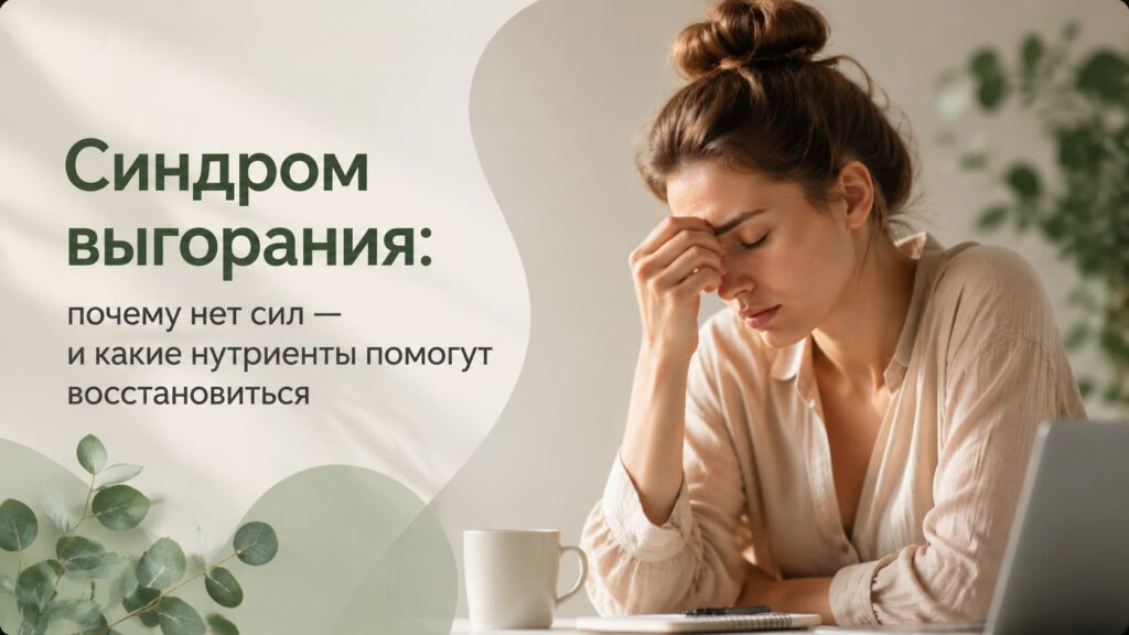 Синдром выгорания: почему нет сил — и какие нутриенты помогут восстановиться
